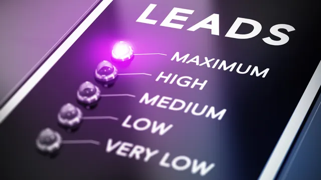 Lead quality dial ranging from very low to maximum