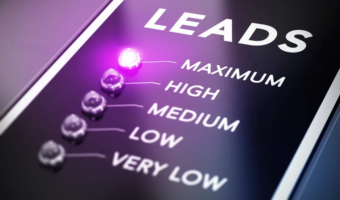 Lead quality dial ranging from very low to maximum